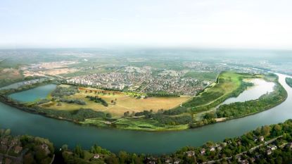 Vue aérienne de la boucle de Chanteloup