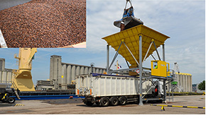 Déchargement de cacao chez HAROPA - Port de Rouen