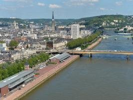 Vue aérienne de Rouen